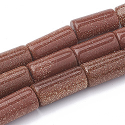 Synthetic Goldstone Beads Strands, Column, 15~17x8mm, Hole: 1.2mm; about 24pcs/strand, 15.55''(G-S341-06)