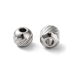 Non-Tarnish 303 Stainless Steel Beads, Rondelle, Stainless Steel Color, 4x3mm, Hole: 1.5mm(STAS-Q302-03H-P)