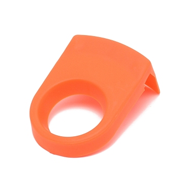 Plastic Beer Cup Buckle, Dark Orange, 81x55.5x36mm, Inner Diameter: 33mm