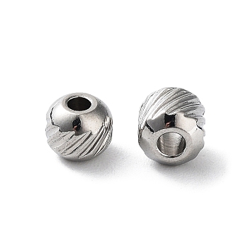 303 Stainless Steel Beads, Rondelle, Stainless Steel Color, 4x3mm, Hole: 1.5mm