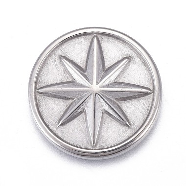 18mm Stainless Steel Color Flat Round Stainless Steel Cabochons