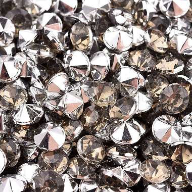 Dark Gray Diamond Acrylic Rhinestone Cabochons