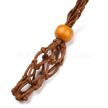 Adjustable Braided Waxed Cord Macrame Pouch Necklace Making(NJEW-I243-A01)-2
