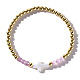 Fashionable Cross Shell & Brass Beads Stretch Bracelets for Women Girls Gift(GU8282-1)-1