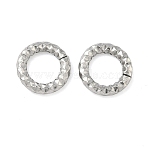 304 Stainless Steel Linking Rings, Textured Round Ring, Non-Tarnish, Stainless Steel Color, 13x2.5mm, Inner Diameter: 8mm(STAS-Z175-01P-02)