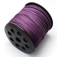 Faux Suede Cords, Faux Suede Lace, Purple, 2.7x1.5mm, about 27.34 yards(25m)/roll(LW-R027-2.7mm-1065)