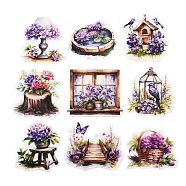 Sealing Stickers, Label Paster Picture Stickers, for Scrapbooking, Kid DIY Arts Crafts, Album, Purple, 55x48x0.1mm(DIY-Z035-05E)