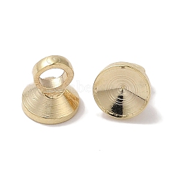 Brass Pendant Bails, Lead Free & Cadmium Free, Real 24K Gold Plated, 4x3.5x4mm, Hole: 1.6mm(KK-K383-24A-G)