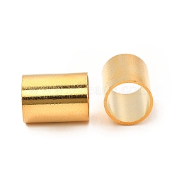 304 Stainless Steel Beads, Large Hole Beads, Column, Real 24K Gold Plated, 12x9mm, Hole: 8mm(STAS-P320-10I-G)