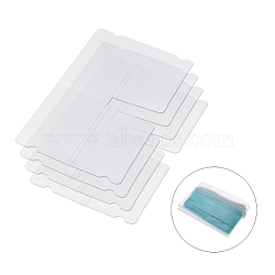 Portable Plastic Mouth Cover Storage Clip Organizer, for Disposable Mouth Cover, Transparent Reusable Keeper Folder, Clear, 18.5x6cm(AJEW-TAC0019-26)