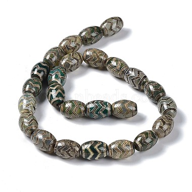 Tibetan Style dZi Beads Strands(TDZI-E005-01C)-4