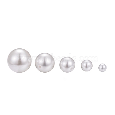 White Round Plastic Beads