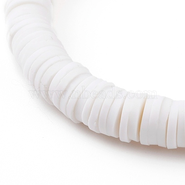 Bracelets extensibles de perles heishi en argile polymère(BJEW-JB05905-01)-3