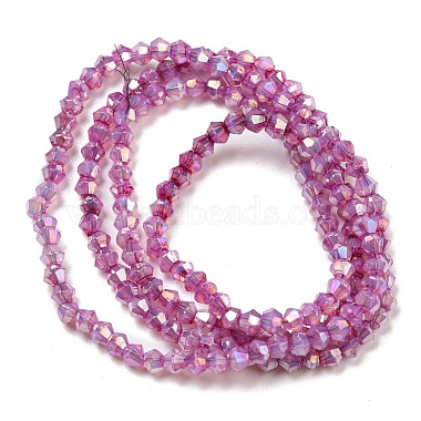 Baking Painted Transparent Glass Beads Strands(DGLA-F002-04F)-3