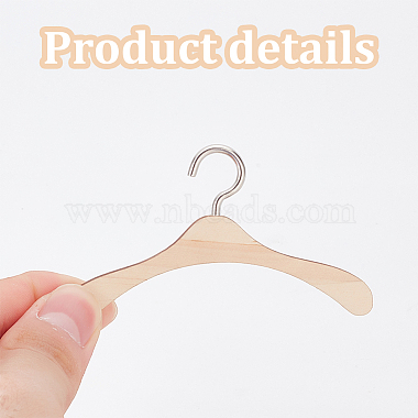 12Pcs Wood Doll Clothes Hangers(AJEW-GO0001-22B)-3