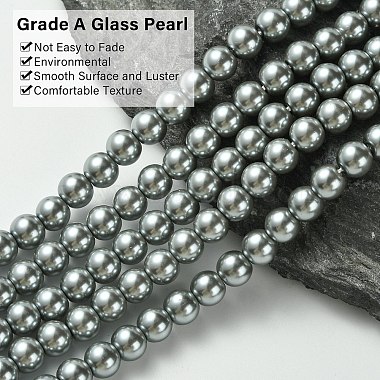 Eco-Friendly Dyed Glass Pearl Beads Strands(HY-A008-6mm-RB076)-3