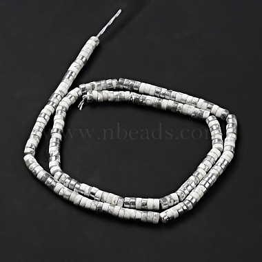 Electroplated Natural Howlite Bead Strands(G-D470-01A)-3