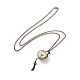 Ronde en alliage de montre de poche collier pendentif en quartz(WACH-N011-07A)-1
