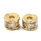 Rack Plating Brass Micro Pave Cubic Zirconia Beads(KK-M252-11G)-1