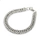 Tarnish Resistant Fashionable 304 Stainless Steel Cuban Link Chain Bracelets(STAS-A028-B064P)-1