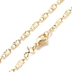 Brass Oval Link Chains Necklace for Women(X-NJEW-P265-25G)-1