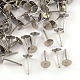 Tarnish Resistant 316 Surgical Stainless Steel Flat Round Blank Peg Stud Earring Settings(STAS-R073-06A)-1