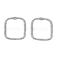 Alloy Pendants, Cadmium Free & Nickel Free & Lead Free, Rectangle, Platinum, 20.5x17x1.5mm, Hole: 0.7mm(PALLOY-N155-121)