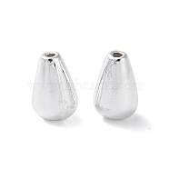 Alloy Beads, Long-Lasting Plated, Teardrop, Silver, 8.5x5.5mm, Hole: 1mm(PALLOY-F309-17S)