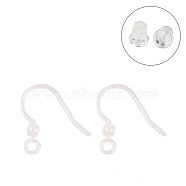 Hypoallergenic Bioceramics Zirconia Ceramic Earring Hooks, No Fading and Nickel Free, Floral White, 16x1mm, Hole: 2mm(EJEW-C111-09A)