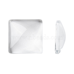 Transparent Clear Glass Square Cabochons, 15x5mm(X-GGLA-A001-15mm)