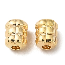 Brass Beads, Column, Real 18K Gold Plated, 3x2.3mm, Hole: 0.8mm(KK-F862-22G)