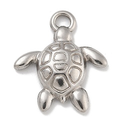 Anti-Tarnish 304 Stainless Steel Pendants, Stainless Steel Color, Turtle, 21x18x3.4mm, Hole: 2.8mm(STAS-D197-19P-03)