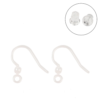 Hypoallergenic Bioceramics Zirconia Ceramic Earring Hooks, No Fading and Nickel Free, Floral White, 16x1mm, Hole: 2mm