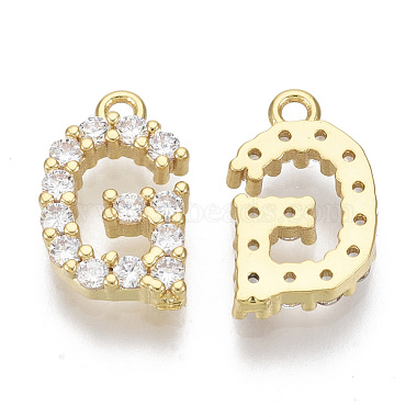 Brass Micro Pave Cubic Zirconia Charms(KK-T060-05-G-G-NF)-2