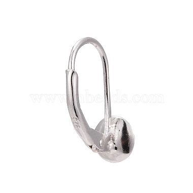 Boucles d'oreilles à levier en argent sterling plaqué rhodium anti-ternissement 925(X-STER-I017-084I-P)-3