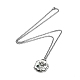 Skull Rhinestone Pendant Necklaces with Rolo Chains(NJEW-F309-03)-2