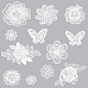 12Pcs 12 Style Flower/Butterfly Polyester Embroidery Sew on Clothing Patches(PATC-CA0001-10)-7