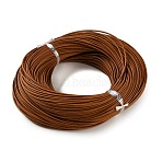 Cowhide Leather Cord, Leather Jewelry Cord, Peru, Size: about 2mm in diameter(X-WL-H007-1)