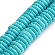 Natural Howlite Beads Strands, Dyed, Rondelle, 9.5x2~2.5mm, Hole: 0.8mm, about 150~154pcs/strand, 15.16''(38.5cm)(G-H087-A01-03)