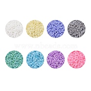 8/0 Glass Seed Beads, Ceylon, Round, Mixed Color, 8/0, 3mm, Hole: 1mm, 8 colors, about 2000pcs/color, 16000pcs/set(SEED-US0001-02-3mm)