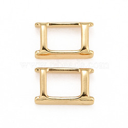 Eco-Friendly Brass Watch Band Clasps, Long-Lasting Plated, Lead Free & Cadmium Free, Real 24K Gold Plated, 7.5x4.5x2mm, Hole: 4.3mm(KK-M225-34G)