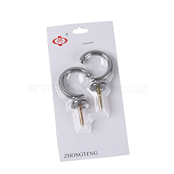 Zinc Alloy Hook Hanger, C-shaped, Gunmetal, 74.5x37x20mm, 2pcs/set(SW-TAC0001-17A)