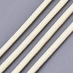 Luminous Polyester Braided Cords, Wheat, 3mm, about 100yard/bundle(91.44m/bundle)(OCOR-T015-01Q)