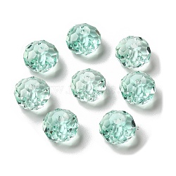 K9 Glass Imitation Austrian Crystal Beads, Faceted, Rondelle, Aquamarine, 8x5~5.5mm, Hole: 1.2~1.5mm(GLAA-D015-01A-31)