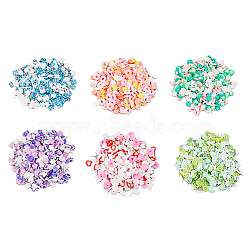 150G 6 Styles Handmade Polymer Clay Nail Art Decoration Accessories, Flower/Heart/Bear/Column, Mixed Color, 4~15x1.5~7.5x0.5~1.6mm, 25g/style(CLAY-FH0001-22)