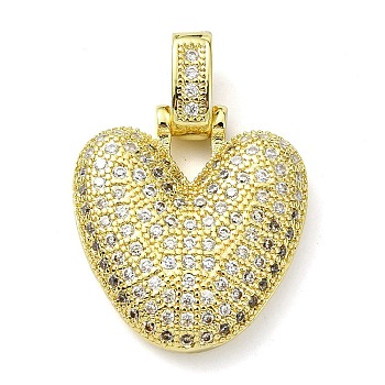 Brass Micro Pave Clear Cubic Zirconia Pendants, Real 18K Gold Plated, Letter V, 28mm, Hole: 4.8x3.5mm, Pendant: 22x20x5mm
