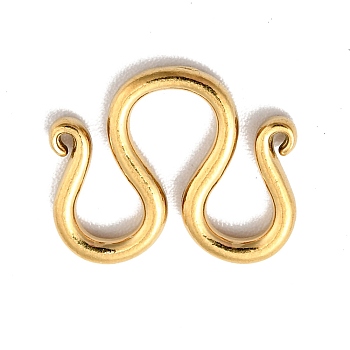 304 Stainless Steel Clasps, M Clasps, Golden, 11x13x1.5mm