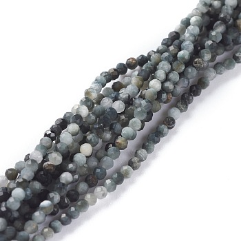 Natural Eagle Eye Stone Beads Strands, Round, Faceted, 2mm, Hole: 0.5mm, about 185pcs/strand, 15.55~15.75inch(39.5~40cm)