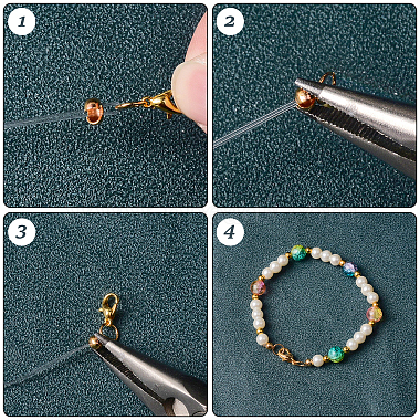 150Pcs 3 Style Brass Crimp Beads Covers(KK-CN0001-11)-4