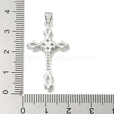 Placage de crémaillère en laiton micro pavé pendentifs en zircone cubique(KK-F869-15P)-3